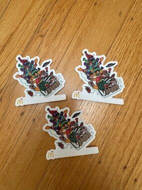Rare new - McDonald's Happy Meal Character Sled Sticker - Multicolor